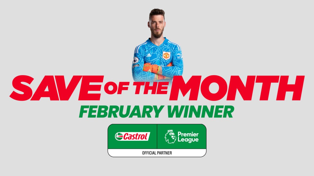 David de Gea wins February Castrol Save of the Month award